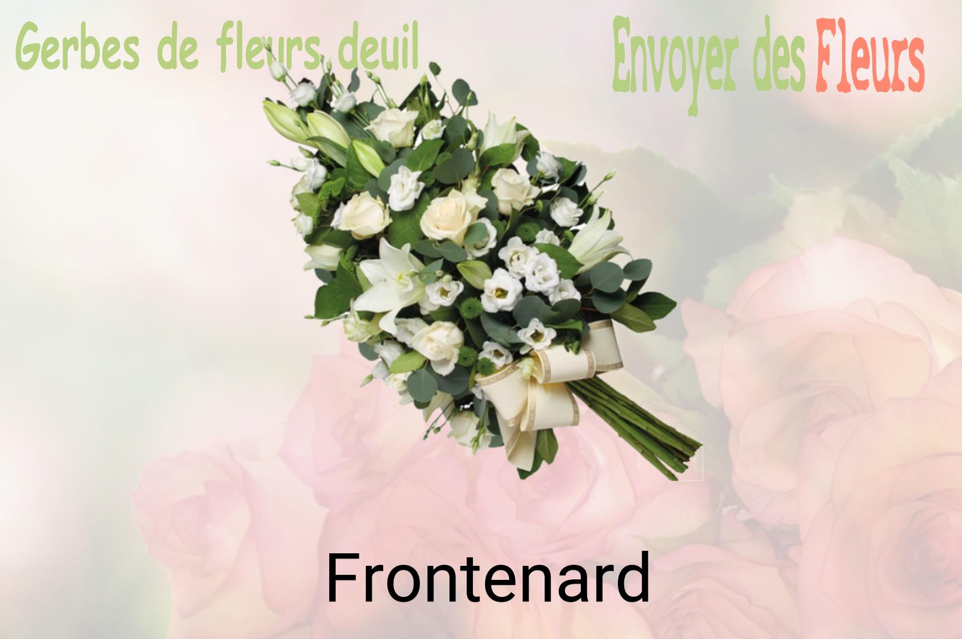 Gerbe de fleurs de deuil livrée à Frontenard